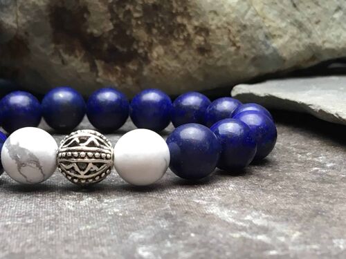 10mm lapis lazuli and howlite tibetan bracelet