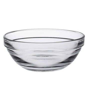 Duralex Bol alimentaire en verre empilable Lys transparent - 105 mm 1