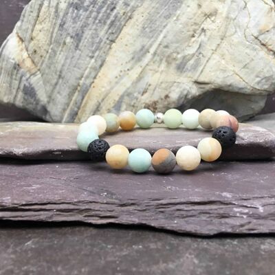 10mm Frosted Amazonite Bracelet