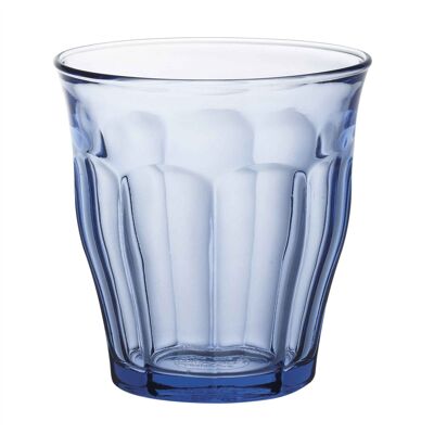 Duralex Picardie Traditioneller Trinkbecher aus Glas – Blau – 250 ml