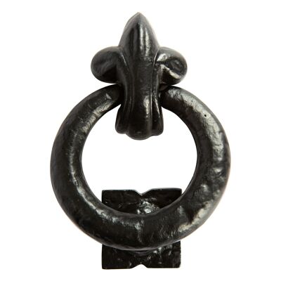 Fleur De Lis Door Knocker - H140mm - Black