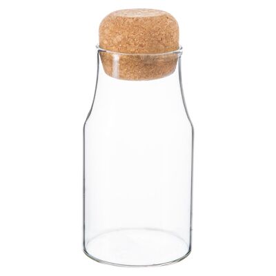 Bottiglia di vetro con coperchio in sughero - 180 ml