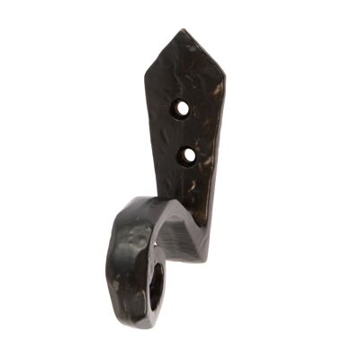 Hammered Scroll Hook - W30mm x H95mm - Black