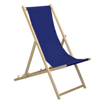 Chaise Longue de Plage Harbour Housewares - Bleu Marine 4