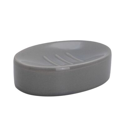 Harbor Housewares Badezimmer-Seifenschale aus Keramik – grau