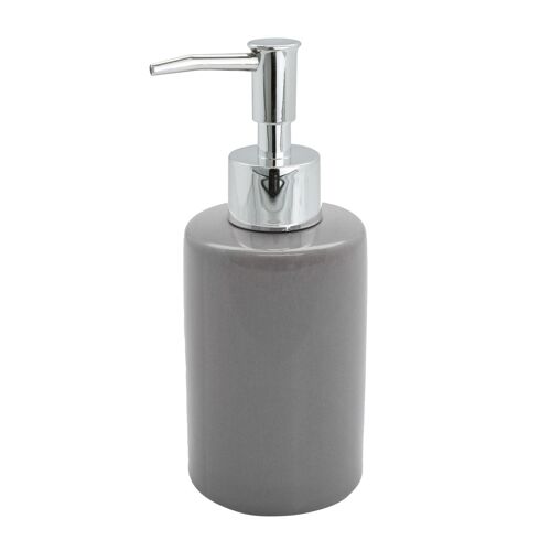 Harbour Housewares Ceramic Bathroom Pump Soap Dispenser - Grey