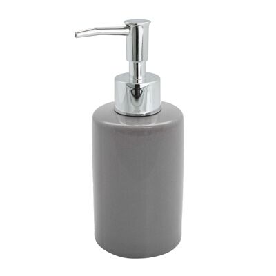 Distributeur de savon à pompe en céramique pour salle de bain Harbor Housewares - Gris