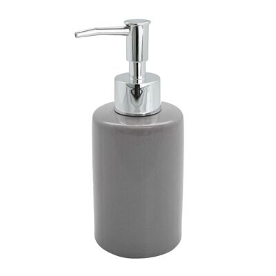 Harbour Housewares Ceramic Bathroom Pump Soap Dispenser - Grey