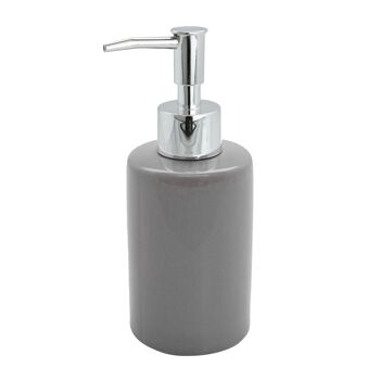 Distributeur de savon à pompe en céramique pour salle de bain Harbor Housewares - Gris 1