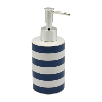 Distributeur de savon en céramique Harbour Housewares - Bleu et blanc