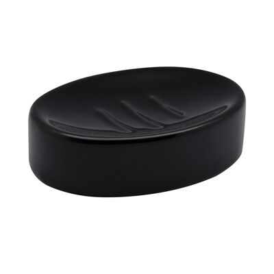 Harbour Housewares - Jabonera de cerámica, color negro