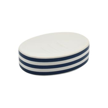 Porte-savon en céramique Harbor Housewares - Bleu et blanc 1