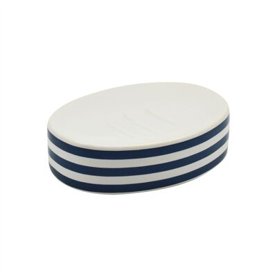 Porte-savon en céramique Harbor Housewares - Bleu et blanc