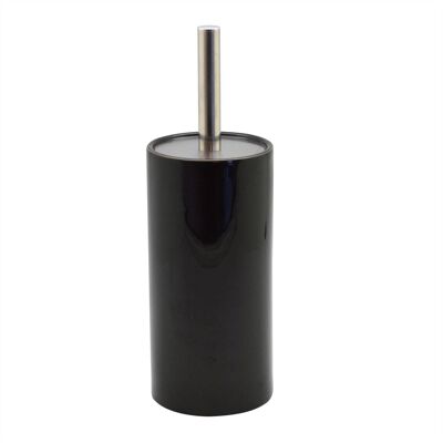 Harbour Housewares - Juego de escobilla y soporte para inodoro de cerámica, color negro