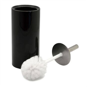 Harbor Housewares Ensemble de brosse de toilette et support en céramique Noir 4