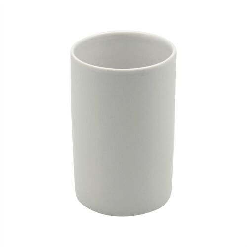 Harbour Housewares Ceramic Toothbrush Holder - White