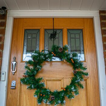 Cintre de porte en forme de couronne de Noël en forme de renne – Par Harbour Housewares 3