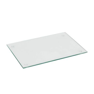 Harbour Housewares Klassisches Glas-Tischset 300 x 200 mm – klar