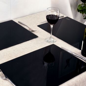 Set de Table en Verre Classique Harbor Housewares 400x300mm - Noir 2