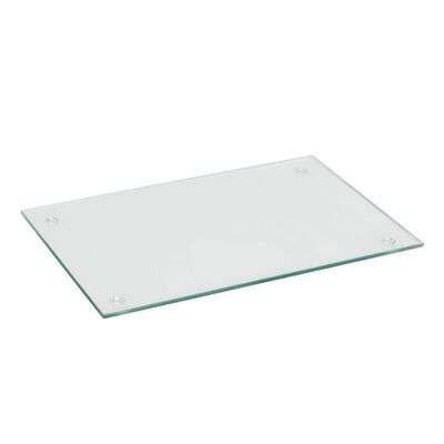 Harbour Housewares Klassisches Glas-Tischset 400 x 300 mm – klar