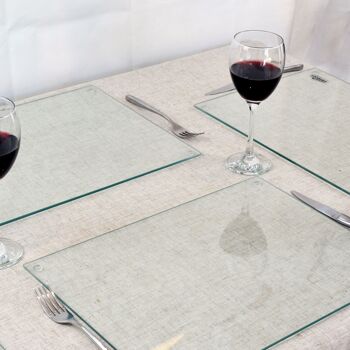 Set de Table en Verre Classique Harbor Housewares 400x300mm - Transparent 4