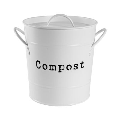 Contenitore per compost vintage Harbour Housewares - Bianco opaco