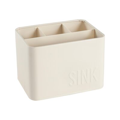 Harbour Housewares Easy Sink Tidy Storage Unit - Cream