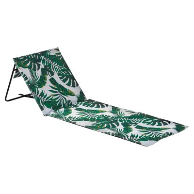 Harbour Housewares Chaise longue de plage pliante - Feuille de bananier