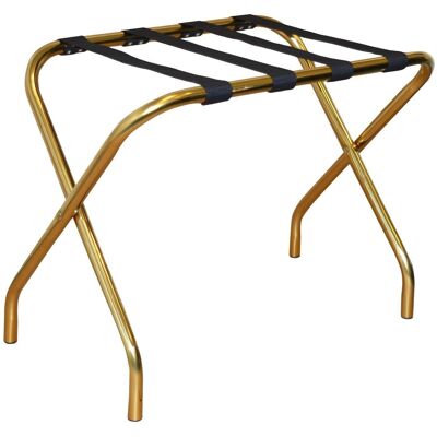 Harbour Housewares Folding Metal Luggage Rack - Gold