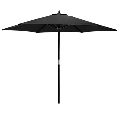 Parasol de Jardin Harbour Housewares - Cadre en Bois - Noir