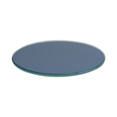 Sottobicchiere in vetro Harbour Housewares - Rotondo - Aia blu - 10 cm