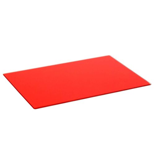 Harbour Housewares Glass Worktop Saver / Placemat - 50 x 40cm - Red