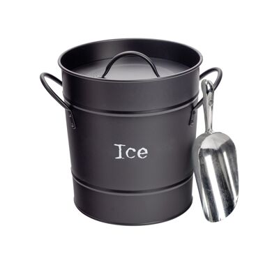 Secchiello per il ghiaccio con coperchio e paletta Harbour Housewares - nero