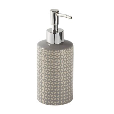 Harbour Housewares Liquid Soap Dispenser - Ceramic - Grey