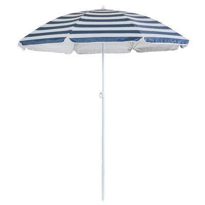 Parasol de plage en métal Harbour Housewares - 1.74x1.93m - Rayure bleue