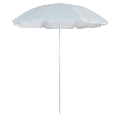 Harbour Housewares Metal Beach Parasol - 1.74 x 1.93m - Grey