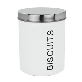 Boîte à biscuits en métal Harbor Housewares - Blanc 1