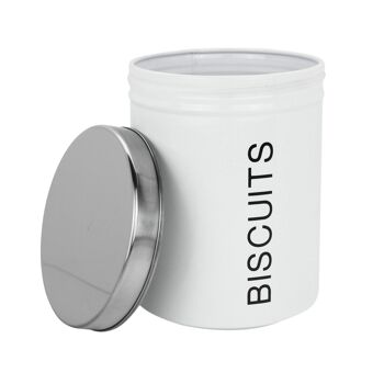 Boîte à biscuits en métal Harbor Housewares - Blanc 4