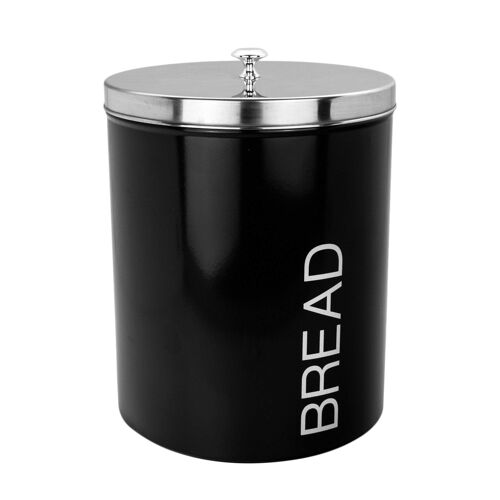Harbour Housewares Metal Bread Bin - Black