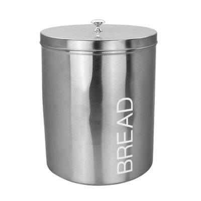 Harbour Housewares Metal Bread Bin - Silver