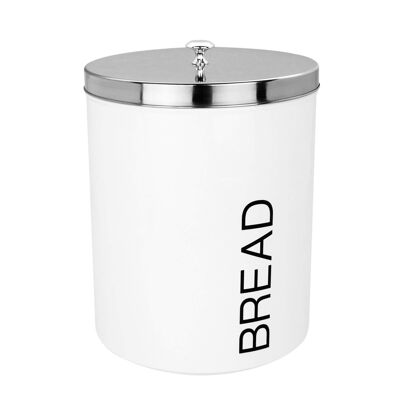 Harbour Housewares Metal Bread Bin - White