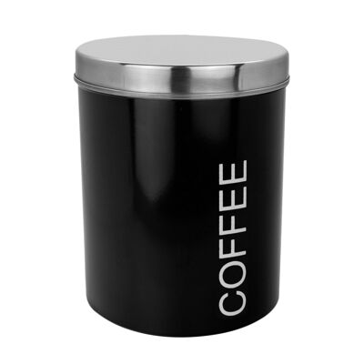 Harbour Housewares Metal Coffee Canister - Black