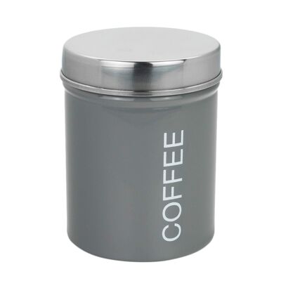 Harbour Housewares Metal Coffee Canister - Grey