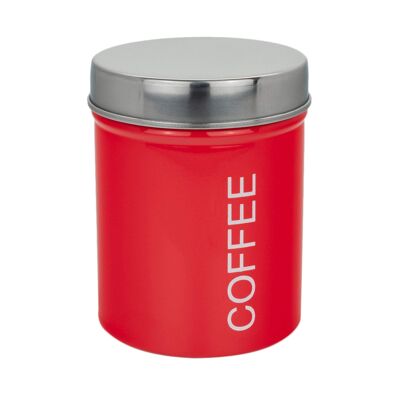 Harbour Housewares Metal Coffee Canister - Red