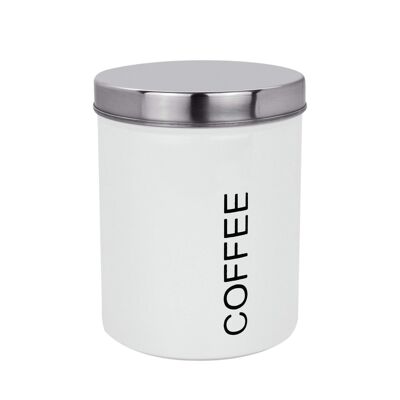 Harbor Housewares Kaffeedose aus Metall – Weiß