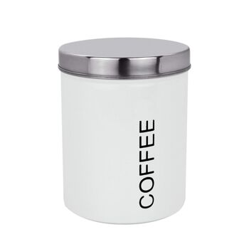 Boîte à café en métal Harbor Housewares - Blanc 1