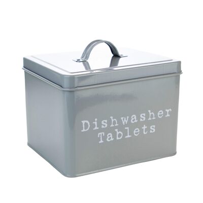 Boîte de rangement pour tablette en métal pour lave-vaisselle Harbor Housewares - Gris