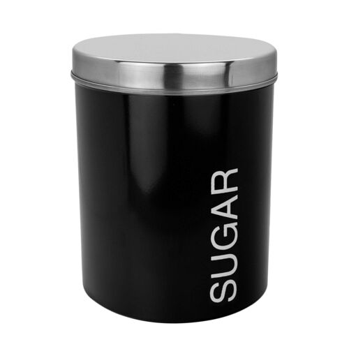 Harbour Housewares Metal Sugar Canister - Black