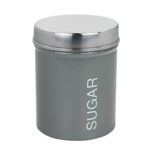 Harbour Housewares Metal Sugar Canister - Grey