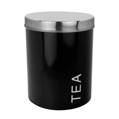 Harbour Housewares - Recipiente de metal para té, color negro